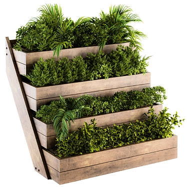 EcoWood Outdoor Plant Box Set 3D model image 1 