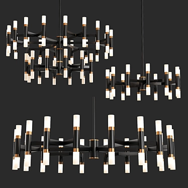 Draven LED Chandelier - Modern Lighting Fixture 3D model image 1 