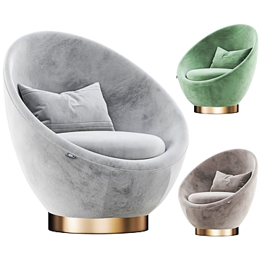 AGGI Armchair: Contemporary Elegance 3D model image 1 