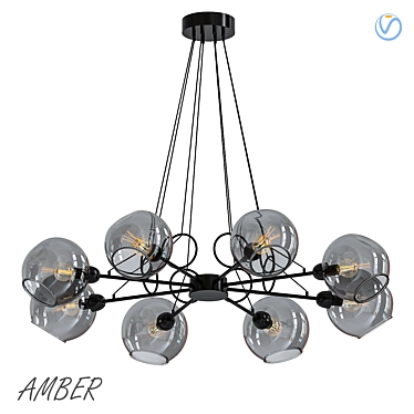 Elegant Amber Chandelier | 2014 Design 3D model image 1 