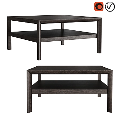 Dantone Square Coffee Table - Modern Design for Stylish Living 3D model image 1 