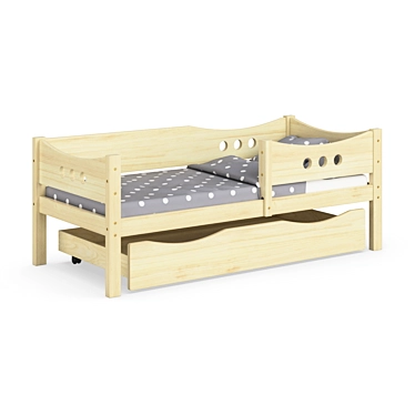 Legenda KM15 Solid Wood Children's Bed 3D model image 1 