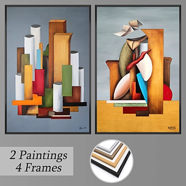 Elegant Wall Art Set 3D model image 1 