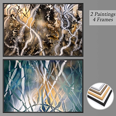 Elegant Wall Art Set 3D model image 1 