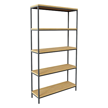 French Loft Style Bookcase 3D model image 1 