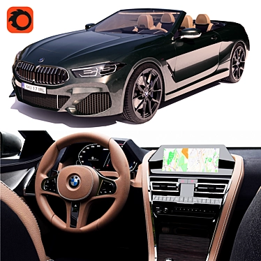 Luxury Bimmer: BMW M850i Convertible 3D model image 1 
