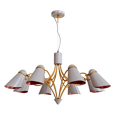 Lovato Hanging Chandelier - Modern Style 3D model image 1 