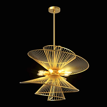 Modern Zeta Lightstar Ceiling Chandelier 3D model image 1 