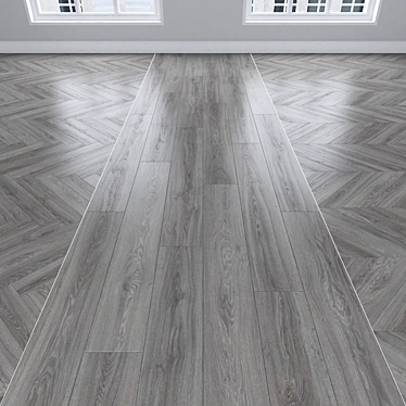 Oak Parquet: Herringbone, Linear, Chevron 3D model image 1 