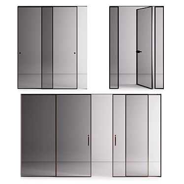 Lualdi Shoin: Stylish Sliding and Pivotante Doors 3D model image 1 