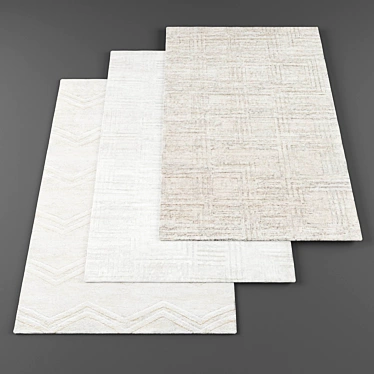 4-Piece Carpet Collection: Perfect for Any Space 3D model image 1 