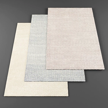 Versatile Set of 4 Texture Rugs 3D model image 1 