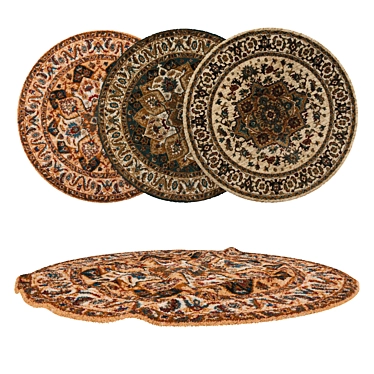 Versatile Round Carpets Set 3D model image 1 