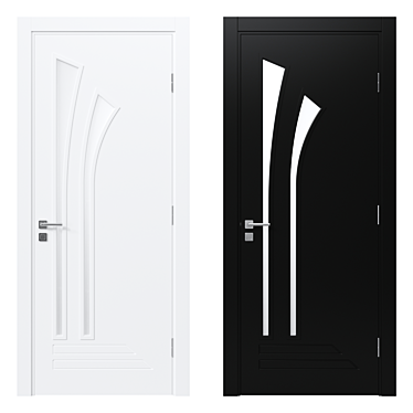 Sleek 15 - Modern Interior Door 3D model image 1 