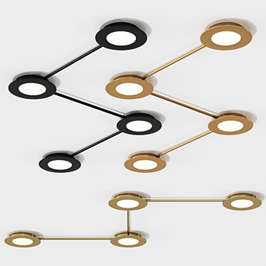 Elegant Vintage Cattaneo Ceiling Light 3D model image 1 