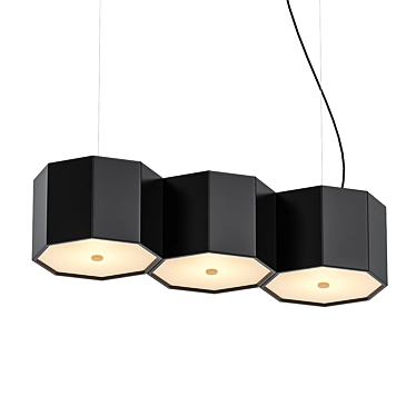 Scandinavian Style Black Prizma Pendant 3D model image 1 