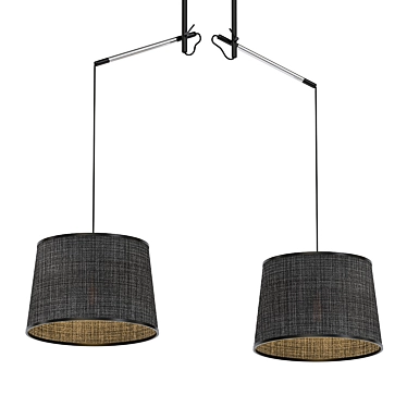 Elegant Textile Pendant Light 3D model image 1 