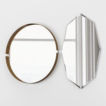 Reflective Elegance: Omega & Sestante Mirrors 3D model image 1 