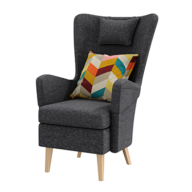 Comfortable OMTÄNKSAM Armchair 3D model image 1 