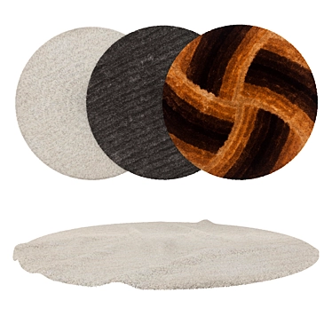 Versatile Set of Circular Rugs 3D model image 1 