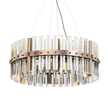 Saturno Bronze Chandelier: Elegant Lighting for any Space 3D model image 1 