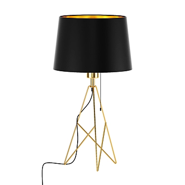 Sleek Copper Tripod Table Lamp 3D model image 1 