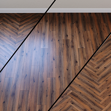 Rustic Brown Laminate Flooring 3D model image 1 