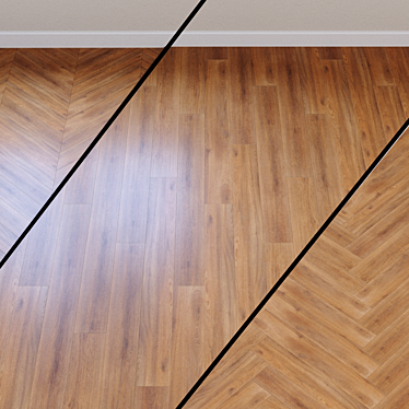 Natural Oak Dark Brown Laminate 3D model image 1 
