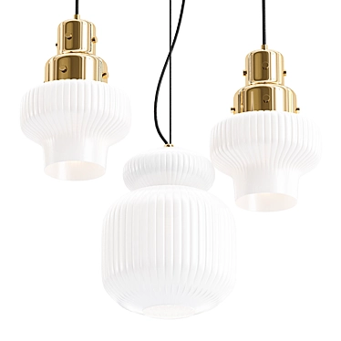 Elegant Glass Pendant Lights 3D model image 1 