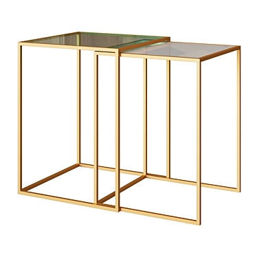 Classic American Elegance Table Set 3D model image 1 