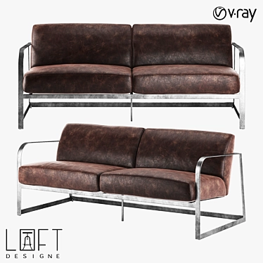 Urban Leather Sofa 4054 3D model image 1 