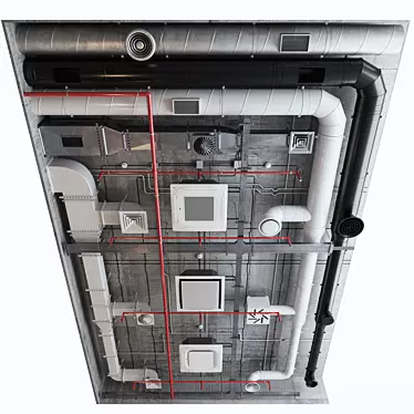 Complete Ventilation System Set 01 3D model image 1 