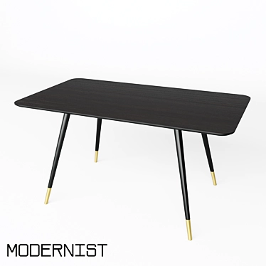 Modernist Smith Dining Table: Sleek & Stylish 3D model image 1 