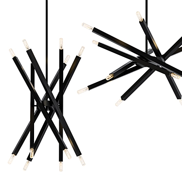 Sleek Viper Chandelier Collection 3D model image 1 