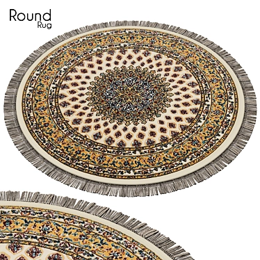 Elegant Round Rug: 03 3D model image 1 