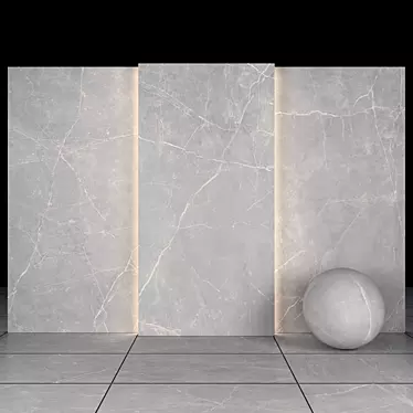 Elegant Sterlina Gray Marble: 8 Textures & Multiple Sizes 3D model image 1 