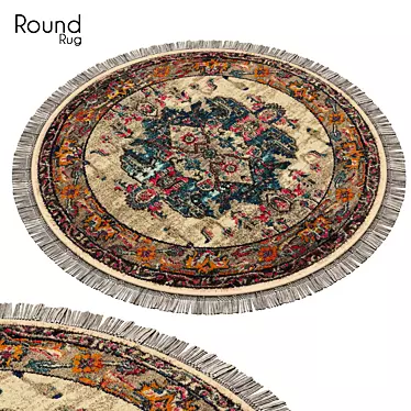 Cozy Circle Rug 09 3D model image 1 