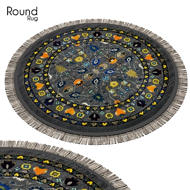 Sophisticated Circle Rug 3D model image 1 