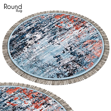 Modern Round Rug, 16" Diameter 3D model image 1 