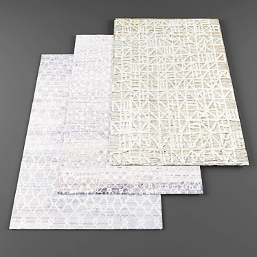 Set of 5 Carpets with Texture Archive 3D model image 1 