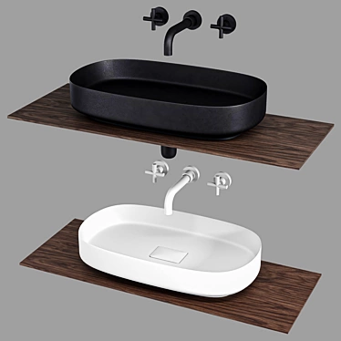 Minimalist Serene Countertop 3D model image 1 