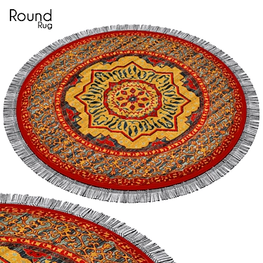 Elegant Round Rug for Versatile Decor 3D model image 1 