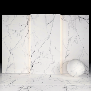 Carrara Marble Texture Collection 3D model image 1 