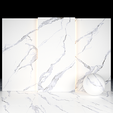 Elegant Statuario Hexa Marble: Perfect for Versatile Designs 3D model image 1 