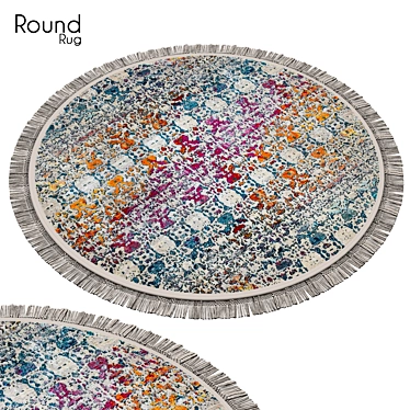 Round Plush Rug, 29 Inches 3D model image 1 