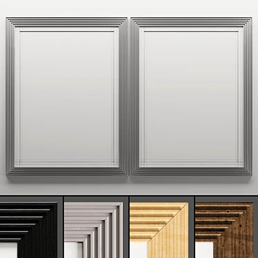 Modern Art Frame Collection 3D model image 1 