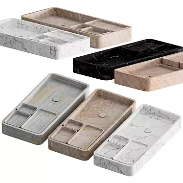 Kreoo Bento: Innovative Marble Sink 3D model image 1 