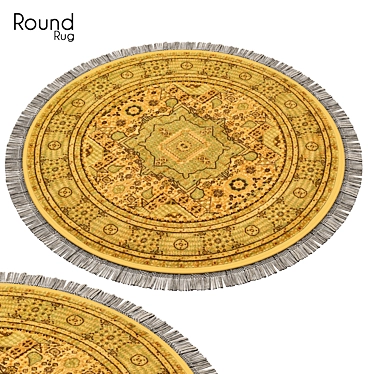 Elegant Round 35-Inch Rug 3D model image 1 