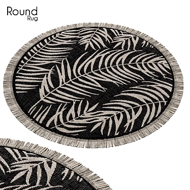 Elegant Round 36" Rug 3D model image 1 