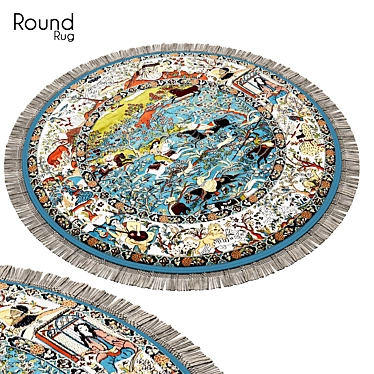 Round Rug 37: Stylish and Durable 3D model image 1 